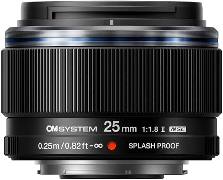 OM SYSTEM Olympus M.Zuiko Digital 25mm F1.8 II for Micro Four Thirds System Camera, Weather Proof, Compact Design, Beautiful Bokeh, Bright