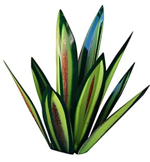 Hja Boutiques UK 2 pcs Tequila Sculpture Rustique Jardin Statue Tequila Cactus Figurines Métal Agave Plantes Jardin Art Sculpture Plantes de Jardin