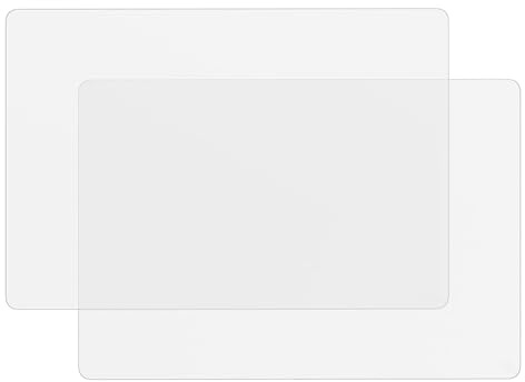 pclapora 2 Stück Transparent Silikonmatte, 40 x 30cm Transparente Silikon Tischmatte, Rutschfeste Antihafte Backmatte, Silikonmatte zum Basteln, Teigmatte, Tischset, Platzset, Antirutschmatte