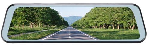 Plyisty Cámara de Inversa de Automóvil, Leva del Tablero de Automóvil de 9.66 Pulgadas, Lentes HD de 5MP Duales Delanteros y Traseros de 1080p, 170 ° de Gran ángulo, Grabación de Bucle,