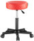 Casaria® Rollhocker Höhenverstellbar 10 cm Polsterung 46-60 cm Sitzhöhe 360° Drehbar Ø 35cm Rund Rollen Bürohocker Drehhocker Arbeitshocker Hocker Rot