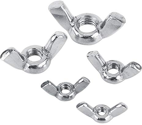 Ecrou Papillon,Akozon 10 Pcs DIN315 M3 M4 M5 M6 M8 Zinc Brillant Assortiment Boulons à Ailette Ecrou a Ailette, Lot Ecrou Oreille, Accessoire Bricolage, Outils Bricolage(M5)