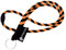 mia mai Schlüsselband mit Sicherheitsverschluss neon orange-schwarz, Lanyard, Schlüsselbänder bunt, Schlüsselanhänger Band, Schlüsselband Lang, Umhängeband Schlüssel, Lanyards, Schlüssel Band umhängen