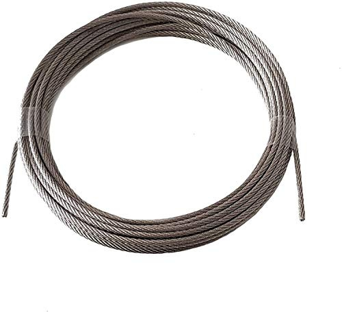 Stålvajer 2 mm 25 meter, vajerräcke i rostfritt stål 7 x 7, EN 1.4401 medelmjuk A4 NIRO, Nirosta