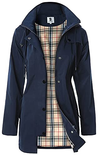 SaphiRose PONCHO Chaqueta de Lluvia Largo para Mujer Encapuchado Chubasquero Impermeable Al Aire Libre