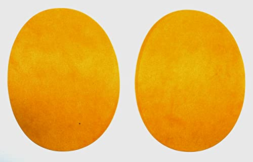 celloexpress Mustard Faux Suede Elbow Patches Iron-On (2 Pairs)