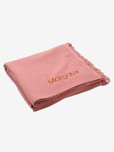 VERTBAUDET Couverture en Gaze de Coton Bio Rose TU