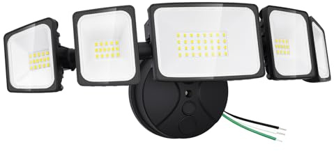 SZPOWER 70W LED Flood Lights Outdoor Waterproof IP65, 5 Heads Exterior Security Lights, 6500K Super Bright Floodlight Fixture, Outside Light for House, Backyard