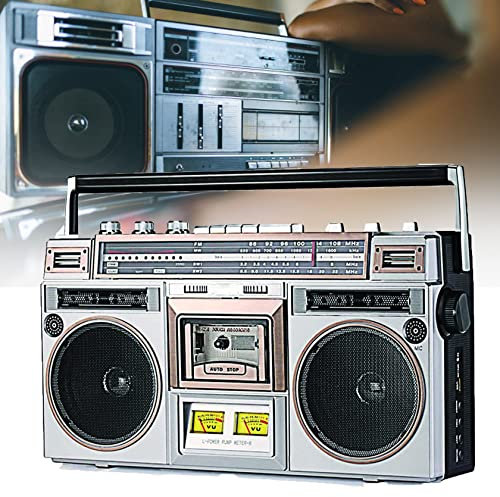 Cassette Boombox, BäRbar Cd-Spelare Boombox, 80-Talsstil Boombox Cd-Bandspelare, HöRlursuttag, Konvertera Kassetter Till Usb/Sd