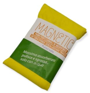 2 Panni Magnetic Magico Pulizia Microfibra 44x44 CM, Panno Multiuso per Finestra Specchio Vetro, Asciugamani per Cucina Auto Moto Bagno Ufficio Casa