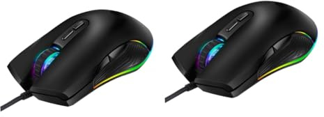 jojofuny 2pcs Gaming Mouse Keys Rgb Optical USB Gamer Computer Mice for PC Laptop Games for Optical Use Scenario Random Color