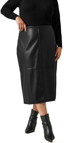 EVANS Curve Faux Leather Skirt - Women's - Plus Size Curve