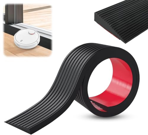 Rampa per soglia da porta, 900 x 80 x (10-30) mm, altezza 3,0 cm, in gomma piena, antiscivolo, per deambulatore, passeggino, scooter elettrico, rampa per robot aspirapolvere fino a 1000 kg