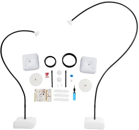 Garland Balloon Arch Kit, Adjustable Balloons Arch Frame with Base & 30 Clips, Backdrop Stand for Anniversary Wedding Romantic Party Background Decorations, Black, 4.92ft & 8.2ft