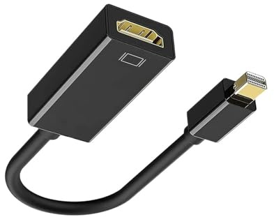 Skärmkonverteringskabel Mini Displayport till HDMI-kompatibel kabel, kompatibel med Apple MacBook, Air Pro 1080P 4K-adapter Mini DP hane till HDMI-kompatibel hona skärmkonverteringslinje(Black)