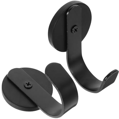 Operitacx Crochet Magnétique pour Couronne de Porte D’entrée 2 Pièces Noir
