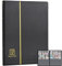 Albums de timbres 140 pochettes - Classeurs avec pochettes 35x197mm, 10 pages noires double face avec couverture noire rembourrée en similicuir, timbres-poste en papier-monnaie AS0107BK