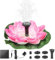 Solar Fountain Pump, 1.5W Lotus Solar Water Fountain with 6 Nozzles, Solar Water Pump, Garden Floating Solar Powered Water Feature Pump, Solar Pond Pump for Bird Bath, Pool, Water Cycling, Fish Tank