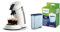 Philips Senseo Original Plus CSA210/10 Kaffeepadmaschine & AquaClean Kalk- und Wasserfilter für Espressomaschine, Kein Entkalken bis 5000 Tassen, Einzelpack