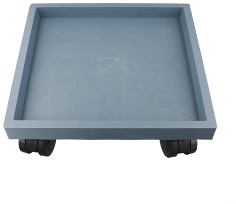Honseadek 1 bandeja cuadrada para macetas, bandeja de rueda móvil, base de soporte con ruedas para plantas cuadradas en maceta, fácil de mover para exteriores (interior de 32,5 cm)