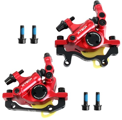 ZTZ Z00M HB-100 Hydraulische Scheibenbremsen Set, Vorne und Hinten, für Mountainbike, E-Bike, Faltrad (Red)