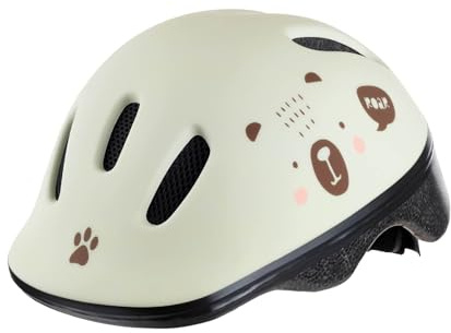 Polisport 8740200072 XXS Honeybear Casco Bebé AMZ - Casco Infantil Ligero 190g con 6 Ventilaciones y Red Antiinsectos. Casco Ajustable para Sillas Delanteras de Bicicleta.