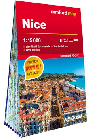 Nice 1/15.000 (carte format poche laminée - plan de ville)