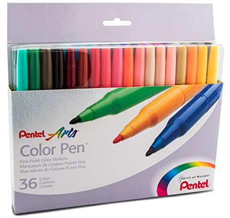 Pentel S360-36 Faserschreiber Colour Pen 36er Set sortiert
