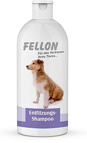 Fellon Entfilzungsshampoo für Hunde – Sanfte, pH-neutrale Pflege für leichtes Entfilzen – Biologisch – Für alle Rassen, Langhaar & Kurzhaar – Verhindert Verfilzungen & Juckreiz – 500 ml