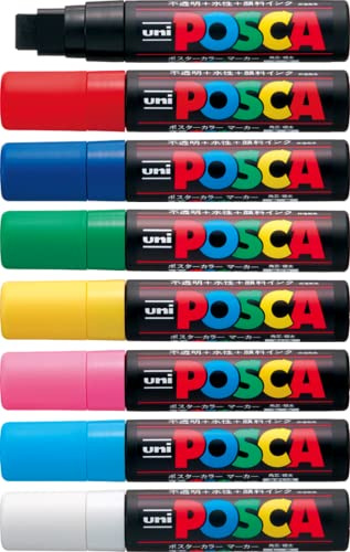 Posca UNI PC-17K FULL RANGE ALL 8 COLOURS