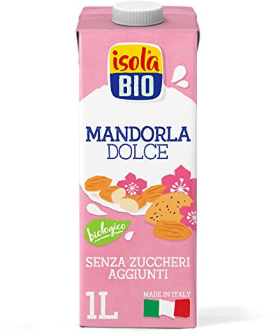 Isola bio, Latte di mandorla bio, senza glutine, 1L