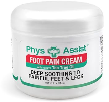 PhysAssist Soothing Foot Cream to Feet and Legs. 4 oz Jar