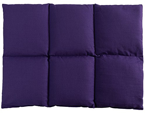 Cuscino termico con farro bio 40x30cm 6 compartimenti -porpora - Cuscino riscaldante nel microonde o nel forno e cuscino nel refrigerante