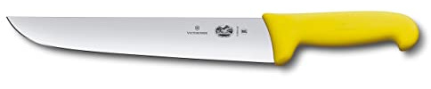 Victorinox Fibrox 5.5208.23 Couteau de Cuisine/Couteau de Boucher, Jaune, Longueur : 18 Cm, 5.5208.18