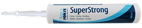 AquaForte Elastiskt lim för damm och akvarium I Superstark MS polymer, 290 ml, transparent I helt enkelt försegla allt I lämpligt för bland annat EPDM och PVC I Limmar också undervatten, 22,0 x 6,3 x