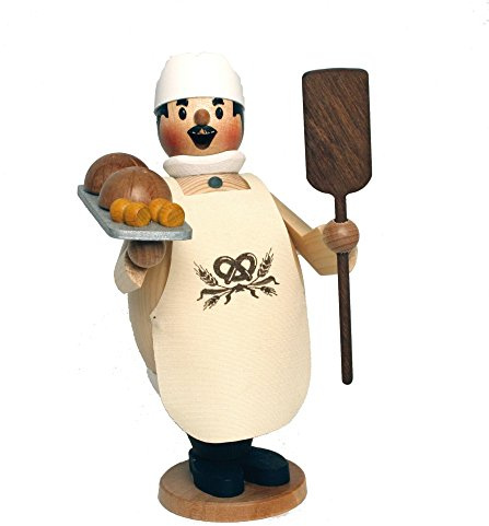Kuhnert Drechserei rökare, rökelsefigur Max av trä - olika scener - Made in Germany Bäcker
