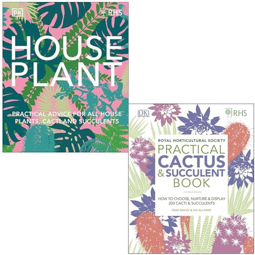 RHS Practical House Plant Book, RHS Practical Cactus and Succulent Book 2 Books Collection Set