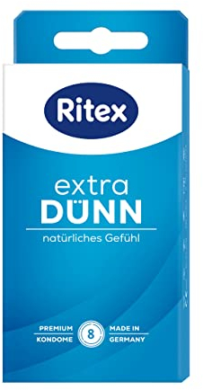 Ritex Extra dünn Kondome - natürliches Gefühl - für ein intensiveres Empfinden, 8 Stück, Made in Germany