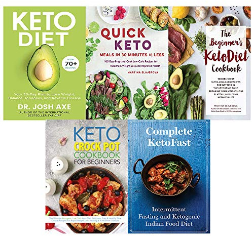 Keto Diet, Quick Keto Meals in 30 Minutes or Less, Beginner's KetoDiet Cookbook, Keto Crock Pot, Complete KetoFast 5 Books Collection Set