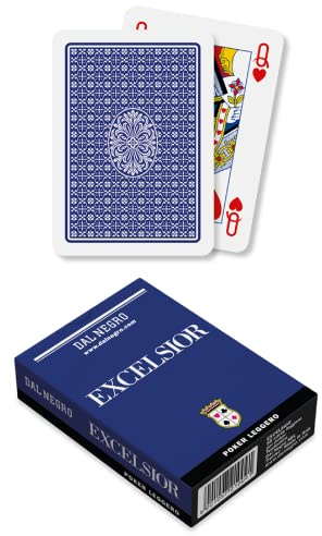 Dal Negro 21009 - Poker Excelsior Singolo Astuccio Blu, Carte da Gioco
