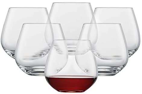 SCHOTT TVÅ vinmugg Viña (set med 6 styck), tumbler utan handtag för olika typer av vin, diskmaskinssäkra tritankristallglas, tillverkade i Tyskland (art.nr 114672)