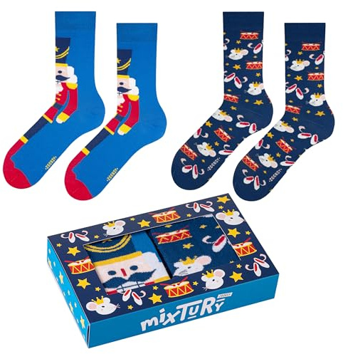 ZOOKSY - Lustige Bunte Socken für Damen und Herren (2 Paar) I Funny Socks I Verrückte Motivsocken mit Baumwolle I Bunt Motiv Socke I Märchenhaft Motive I Große: 41-46