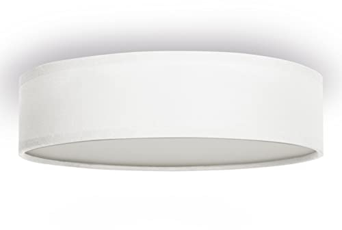 Smartwares Deckenleuchte – Textilschirm – 40 cm Ø – 3x E14 – Max. 40 W – Für LED geeignet – Weiß – 10.004.68