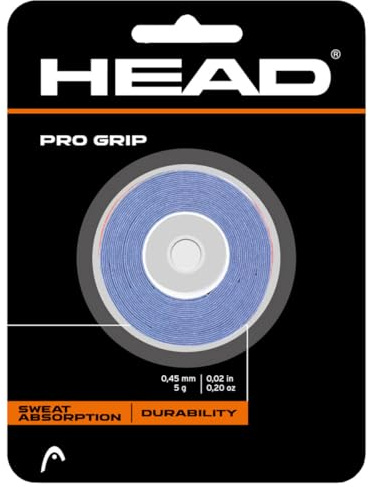 HEAD Pro Grip Racquet Overgrip - Tennis Racket Grip Tape Roll, Blue