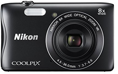 Nikon Digital Camera COOLPIX S3700 Black Optical 8X Zoom 20.05 Million Pixels S3700BK