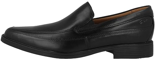 Clarks Herren Tilden Free Slipper, Schwarz (Black Leather), Size 45 EU