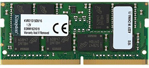Kingston KVR21S15D8/16 Value RAM DDR4 16 GB SO-DIMM CL15 Unbuffered Non-ECC Memory, Green