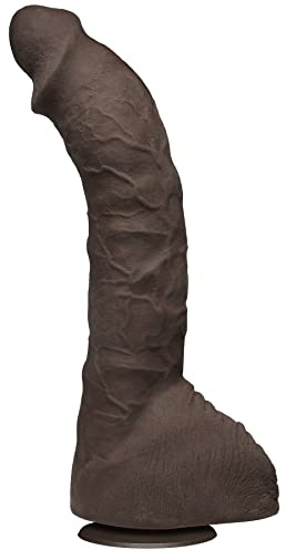 Doc Johnson Prince Yahshua - ULTRASKYN 10.5” Cock - With Removable Vac-U-Lock Suction Cup Base - F-Machine Compatible Dildo - Brown
