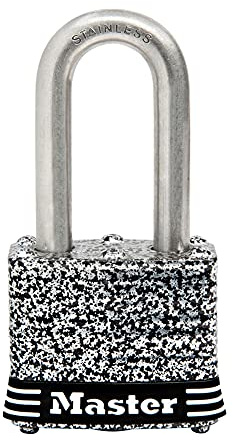 Master Lock 3SSKADLF Stainless Steel Outdoor Padlock with Key, 1 Pack