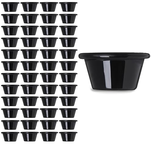 Carlisle FoodService Products 4312203 Black 2 Oz. Smooth Ramekin (Case of 48)